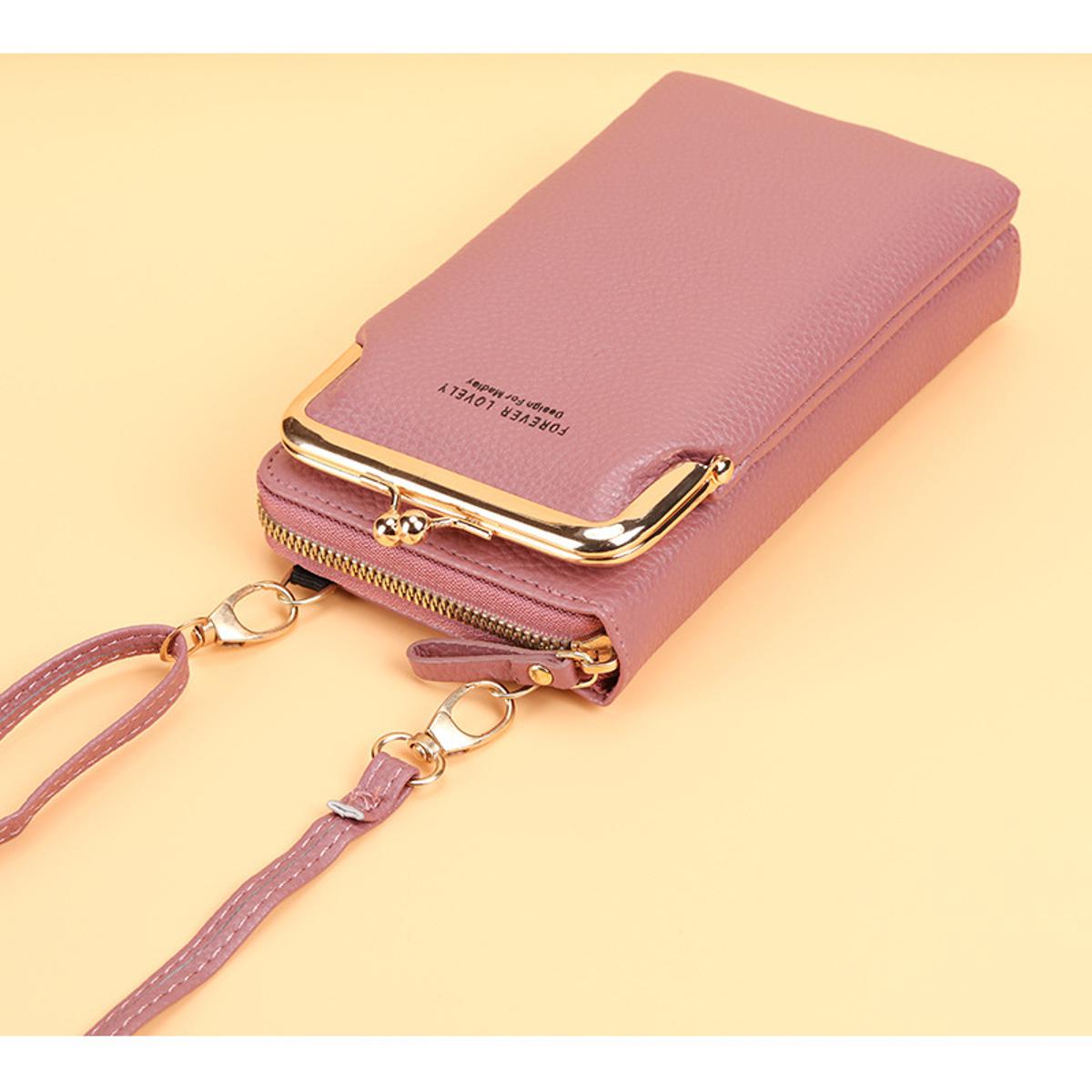 Women bag With Metal Opening Large Capacity Fashion Zipper Wallet Women Mini Po Leather Shoulder Messenger Bag For Girls