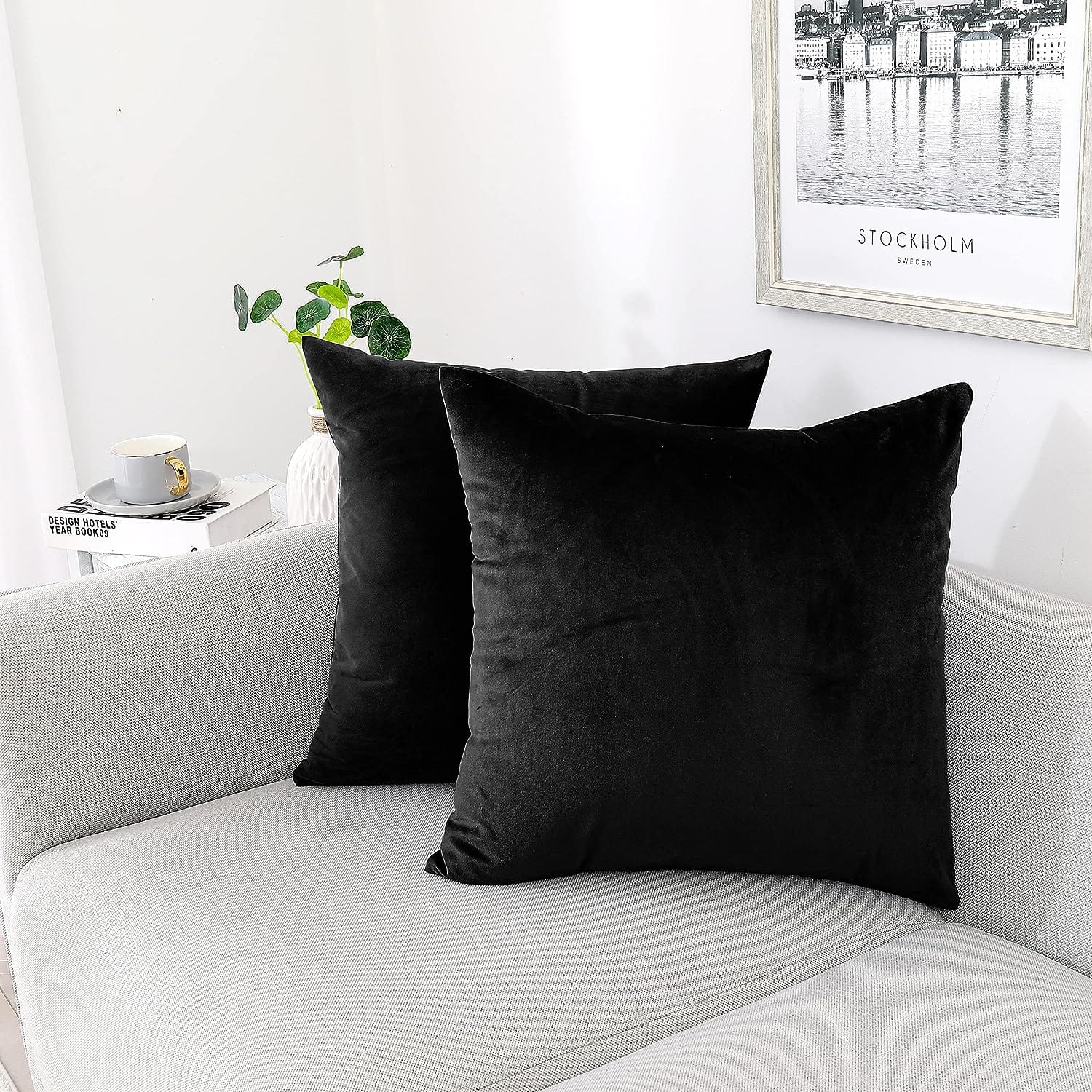 Plain Velvet Cushion Covers By Ayat Bedding
