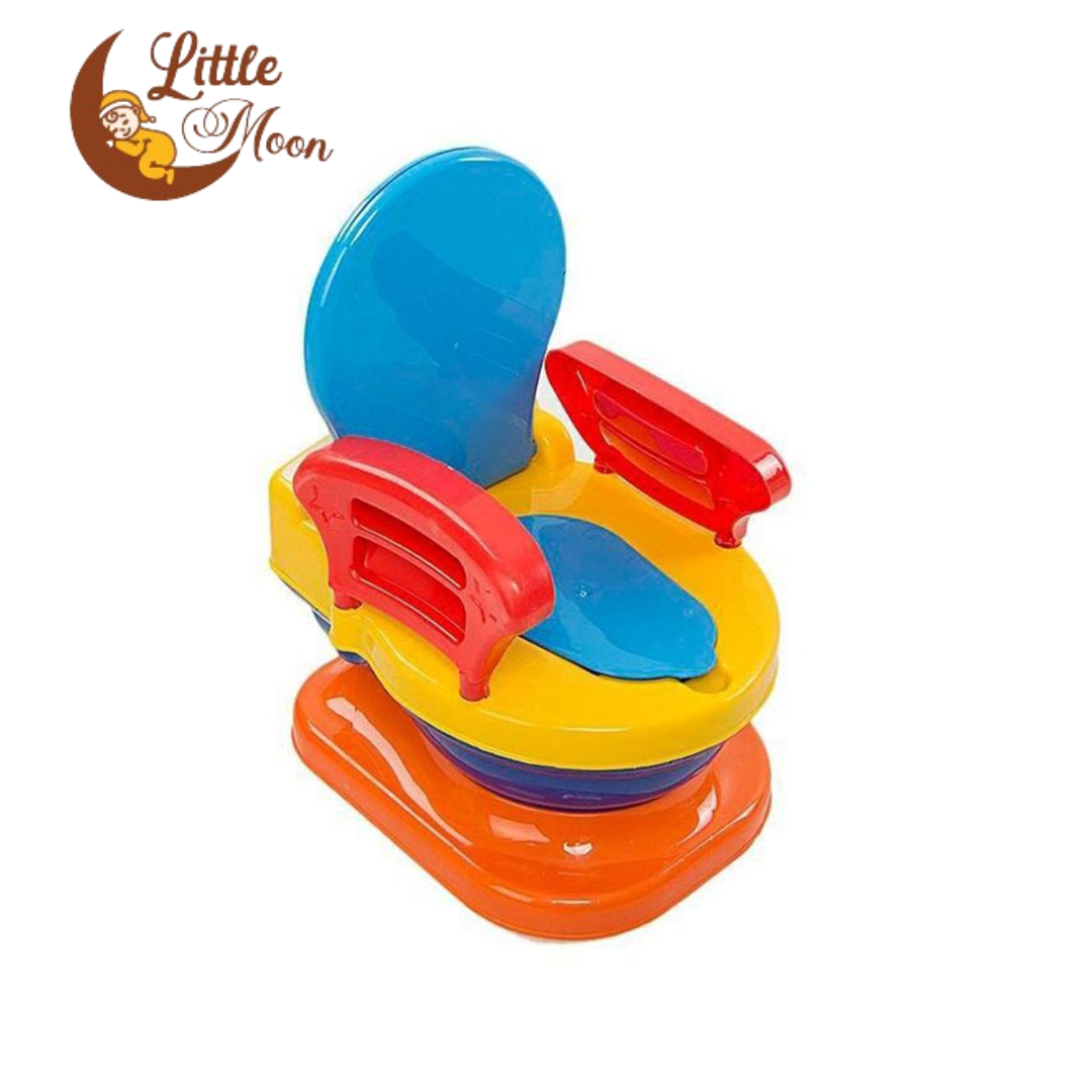Hello Baby Kidz Baby Potty Seat & Training Chair 3 in 1 Functions - Commode Shaped