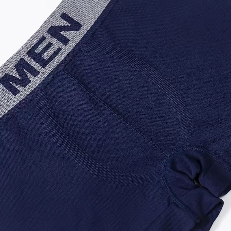 1 pc Mens High-Stretch Breathable Quick-Drying Boxer Underwear - Soft Skin-Friendly Polyester Fabric, High Elasticity, and Casual Daily Wear