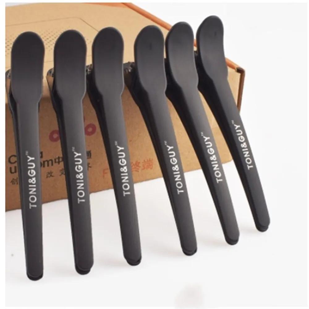 Professional Hair Clips for Salons, Designed for Women, Featuring Black Plastic Hairpin Clamps And Claw-Style Alligator Clips for Braiding.