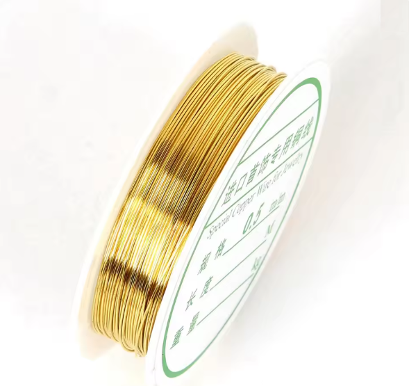 0.5mm | 0.6mm | Golden Silver Wire for Jewellery Making - 1 Piece | Used in Jewellery Making Accessories Bracelet Beading Thread DIY Projects