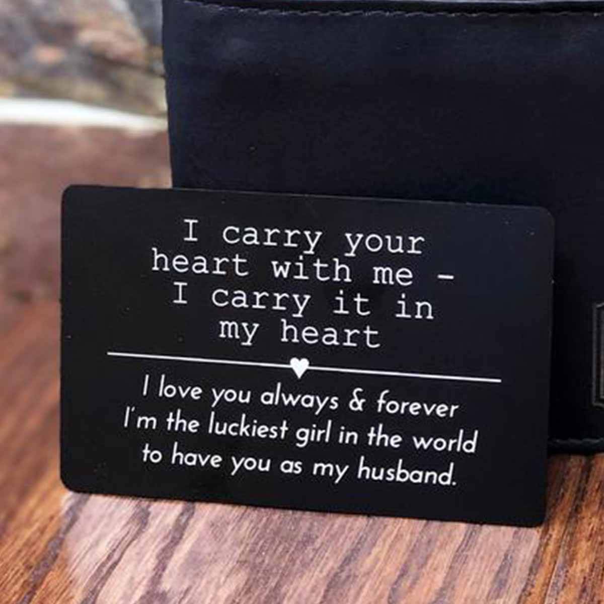Wallet Card Insert Gifts for Him Father's Day Anniversary Premium Quality