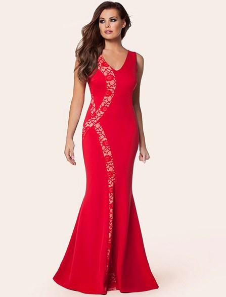 Red Colour Maxi Dress For Women: Buy 