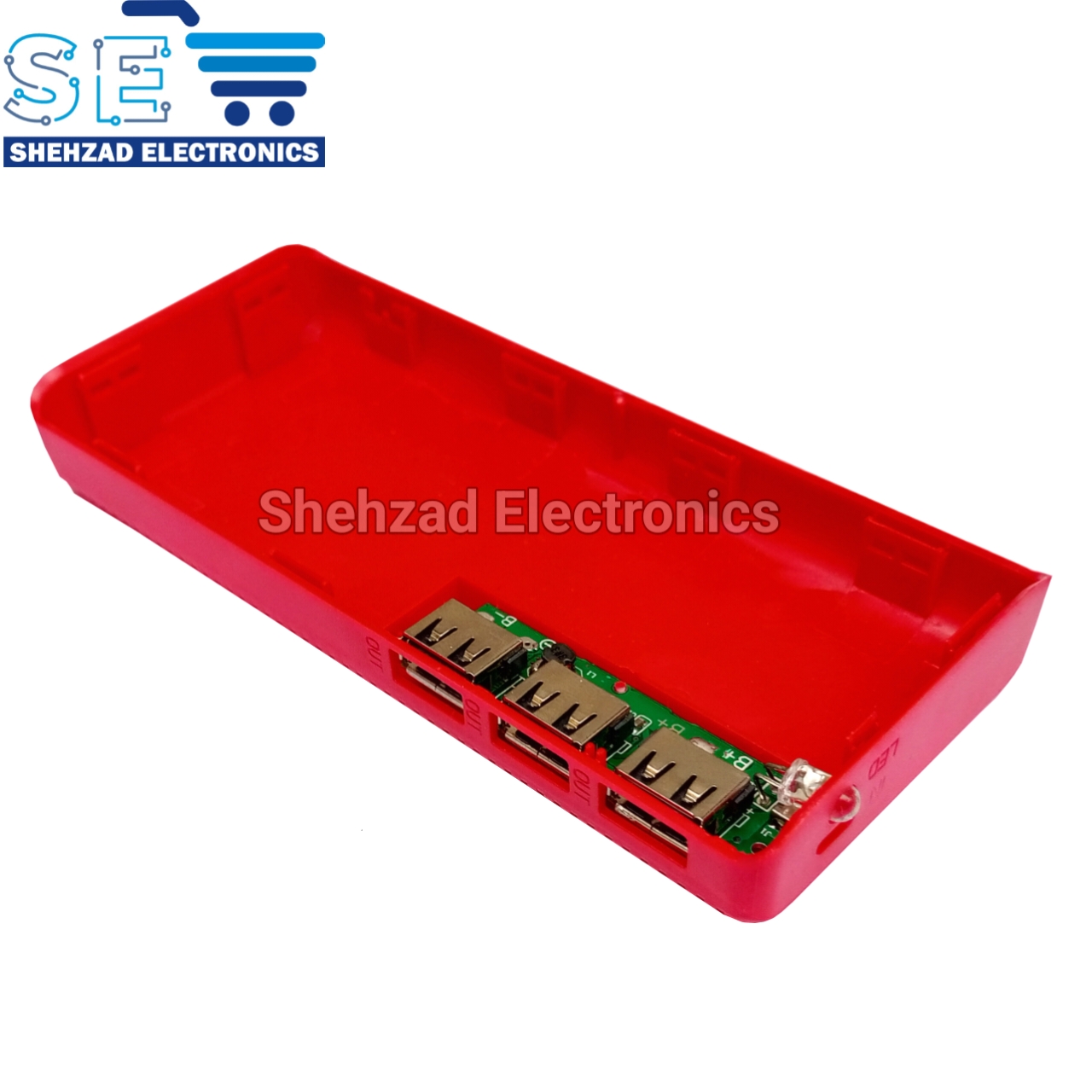 Power Bank Box Portable 5V Triple USB Mobile Phone Charging DIY Shell 3.7V battery Holder Charging Box with LED Light