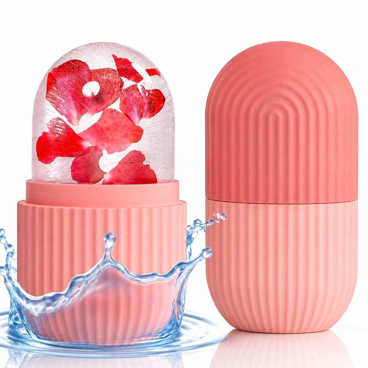 Original China Silicone Ice Roller for Face & Eyes – Reusable Facial Ice Cube Mold & Cooling Face Massager | Puffiness Reducer, Pore Tightening, Redness Soothing & Cold Therapy Beauty Tool for Skin Glow, Lymphatic Drainage, Acne Care & Better Serum Absorp