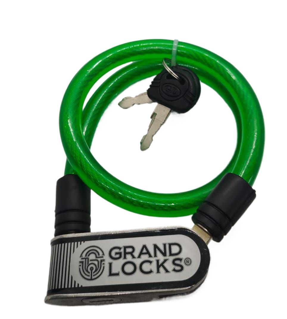 Grand Locks Wire Lock Heavy Duty for Safety wirelock Steel Wire inside For Motorcycle, Bike, Kitchen, Garage