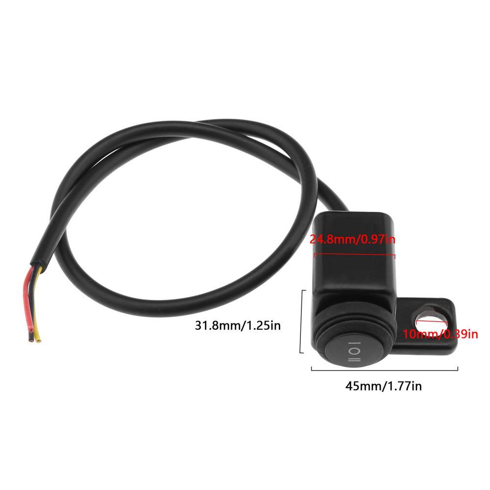 22mm 12V Motorcycle Handlebar Control Dual Button On Off Switch Headlight Flasher Dual Switch 2 Choice For Handlebar Fog Light