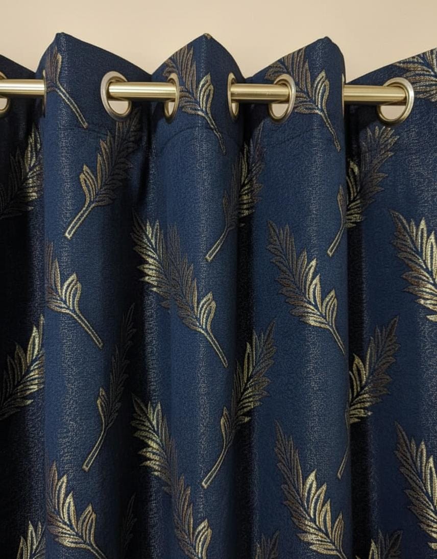 High Quality Premium Curtain 1Pc Parda (55*96 Inches) Elegant & Crystal Designs With Guaranteed Ring(Eyelet) For Bedroom & Living Room