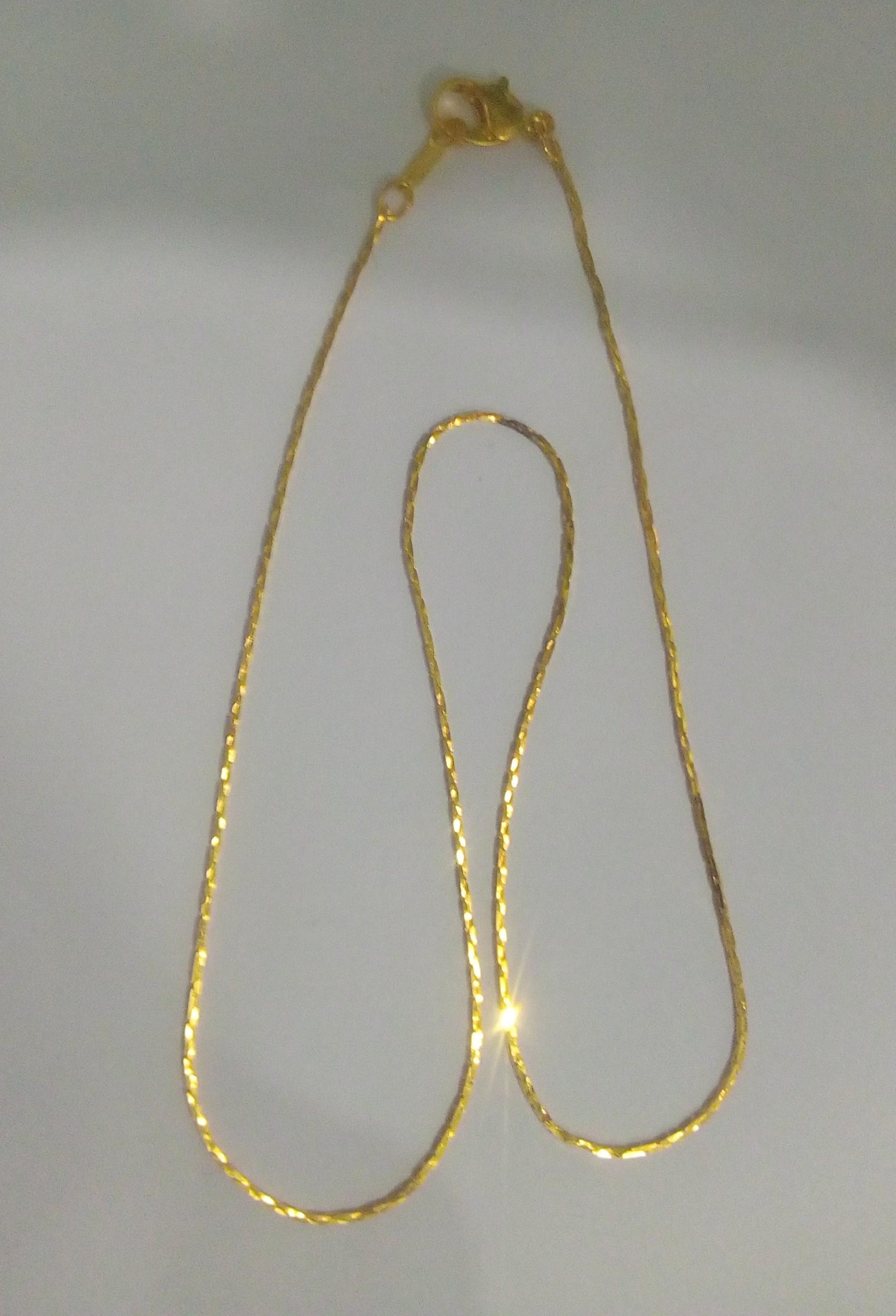 Real Gold Polish Simple Neck Chain For 