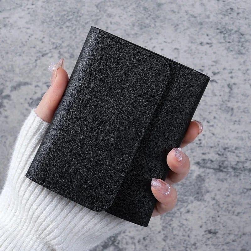 Women's & Girls Short Wallet | PU Leather Triple Fold Wallet | Multi Card Holder | Coin Pocket | Mini Cute Wallet for Ladies & Teen Girls