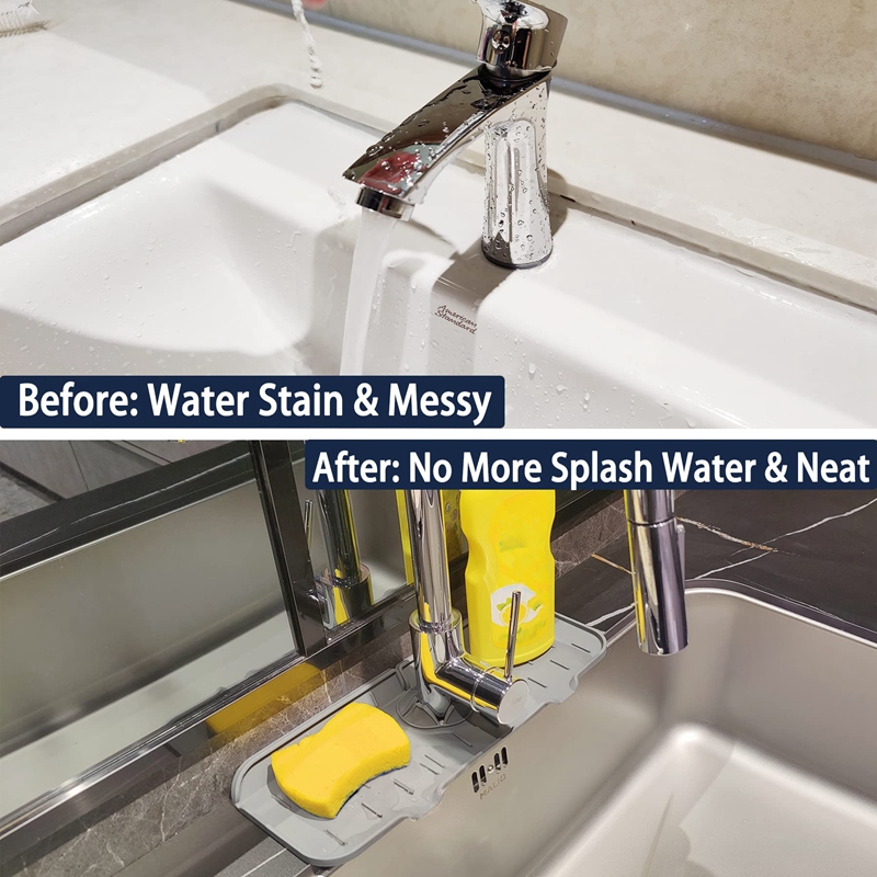 Kitchen Faucet Sink Splash Guard, Faucet Water Catcher Mat