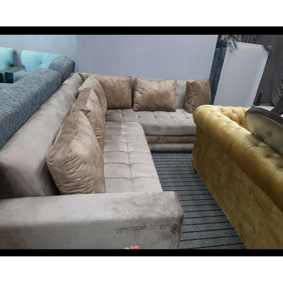 L shape hotsell sofa with cushions