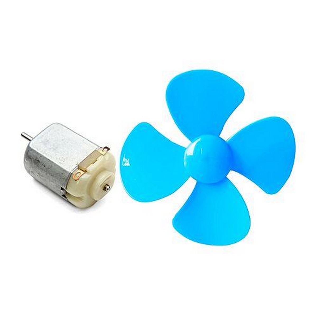 Plastic Fan for DC Motor (4Pcs Set) / DC Motor Fan DIY /  DIY 4 blade plastic fan / Propeller fan for DC Motor / Fan for student project
