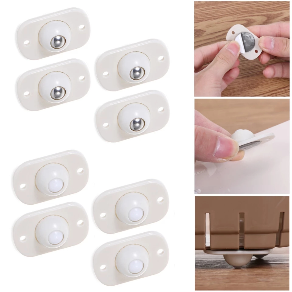 4Pcs/Set Paste Type Universal Pulley Adhesive Wheel Castor Roller