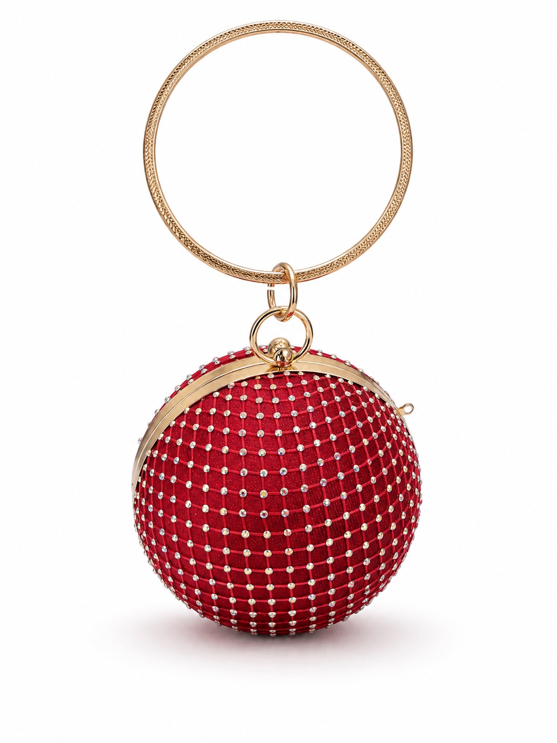 clutches wedding clutches Luxury Crystal Ball Clutch – Black & Gold Bridal Party Handbag