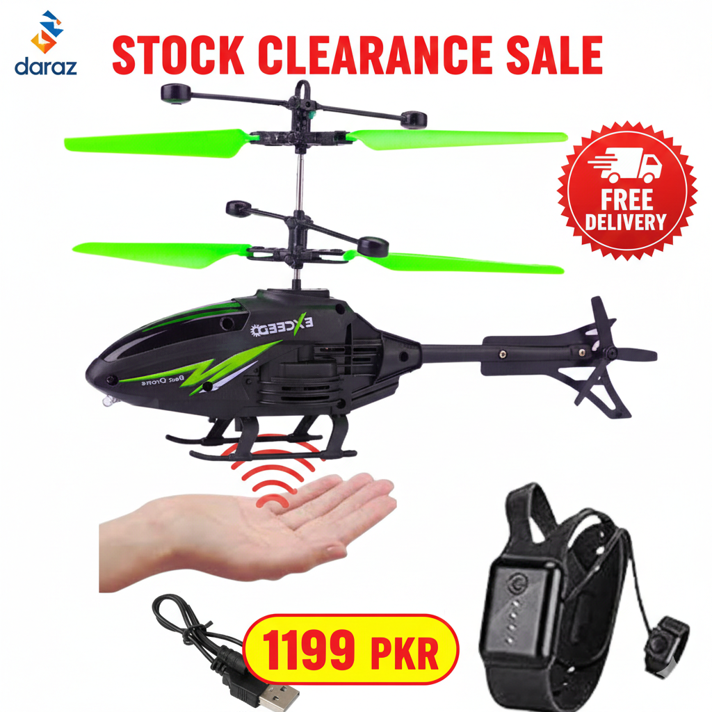 RC Helicopter with Remote Control – Rechargeable Flying Aircraft for Kids & Adults | Durable & Easy to Fly | Best Toy Gift