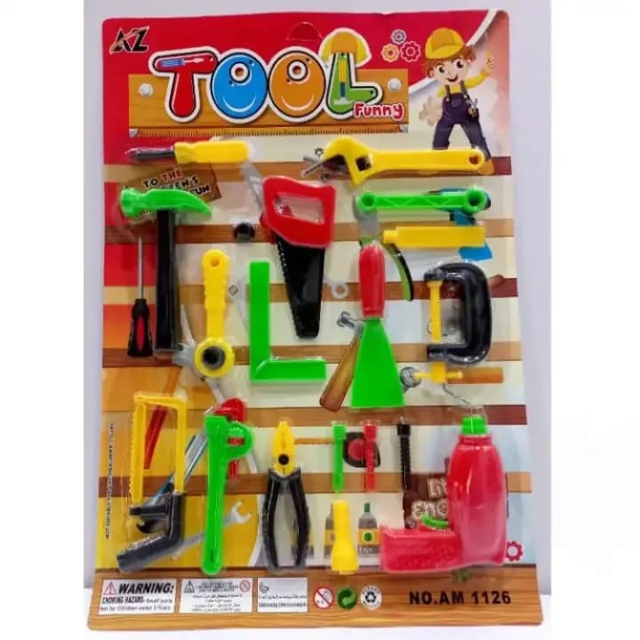 Tools set toy for kids - Colorful and good Plastic quality - Construction Tools - Playset for Boys (Aizal Mall)