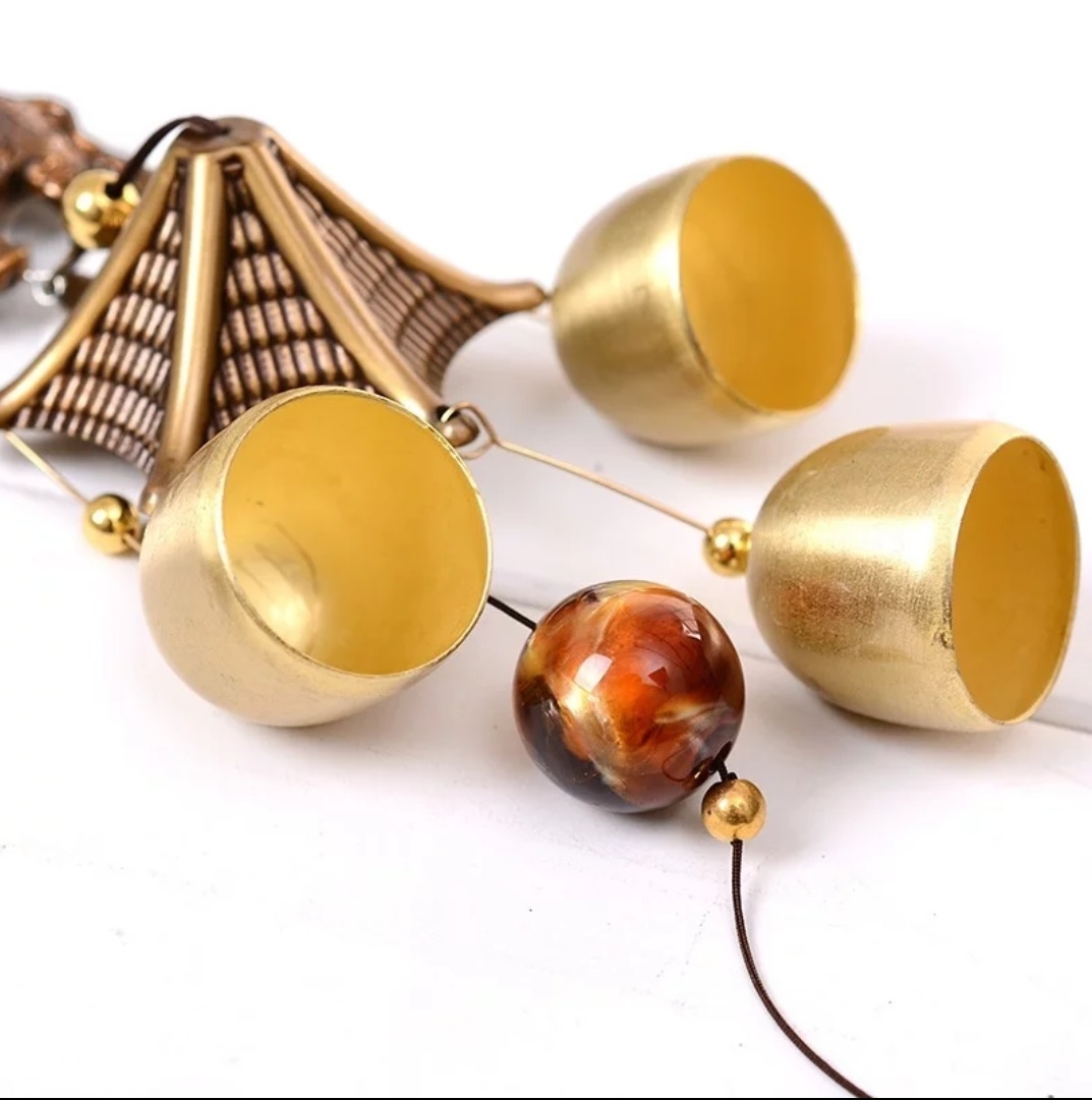 Wind Twin Metal Aluminum Wind Chimes - Feng Shui Ornaments for Doors and Windows, Creative Gift Idea