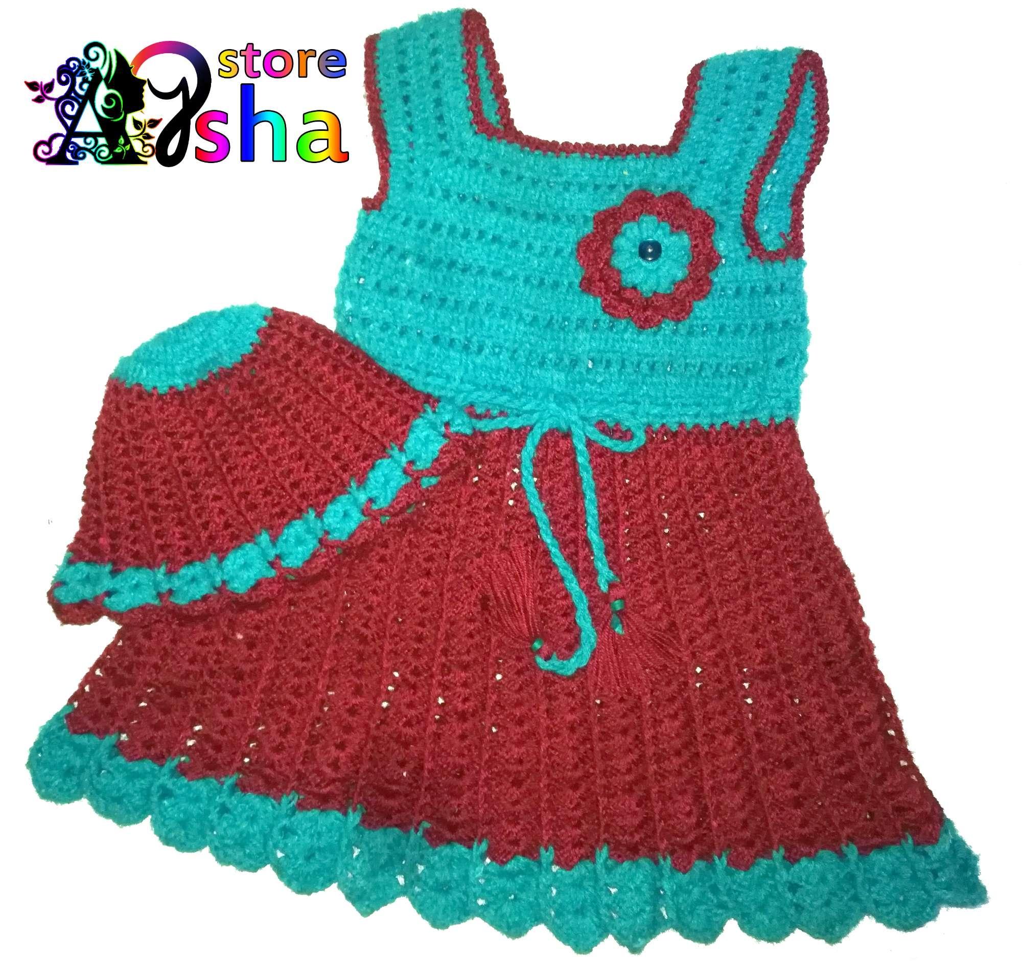 knitting baby frock