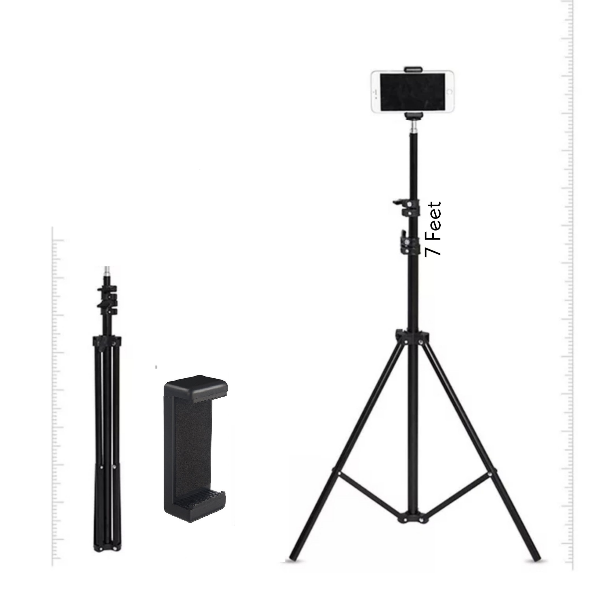 feet Tripod Stand with Mobile Holder Adjustable Portable Feet Tripod  Best Quality Tripod Stand for Mobile Phone DSLR Camera Photography BALL 