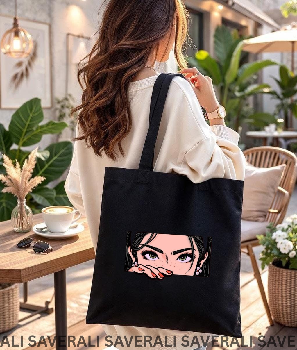 Trendy Free bear Tag Printed Tote Bag For Girls & Women