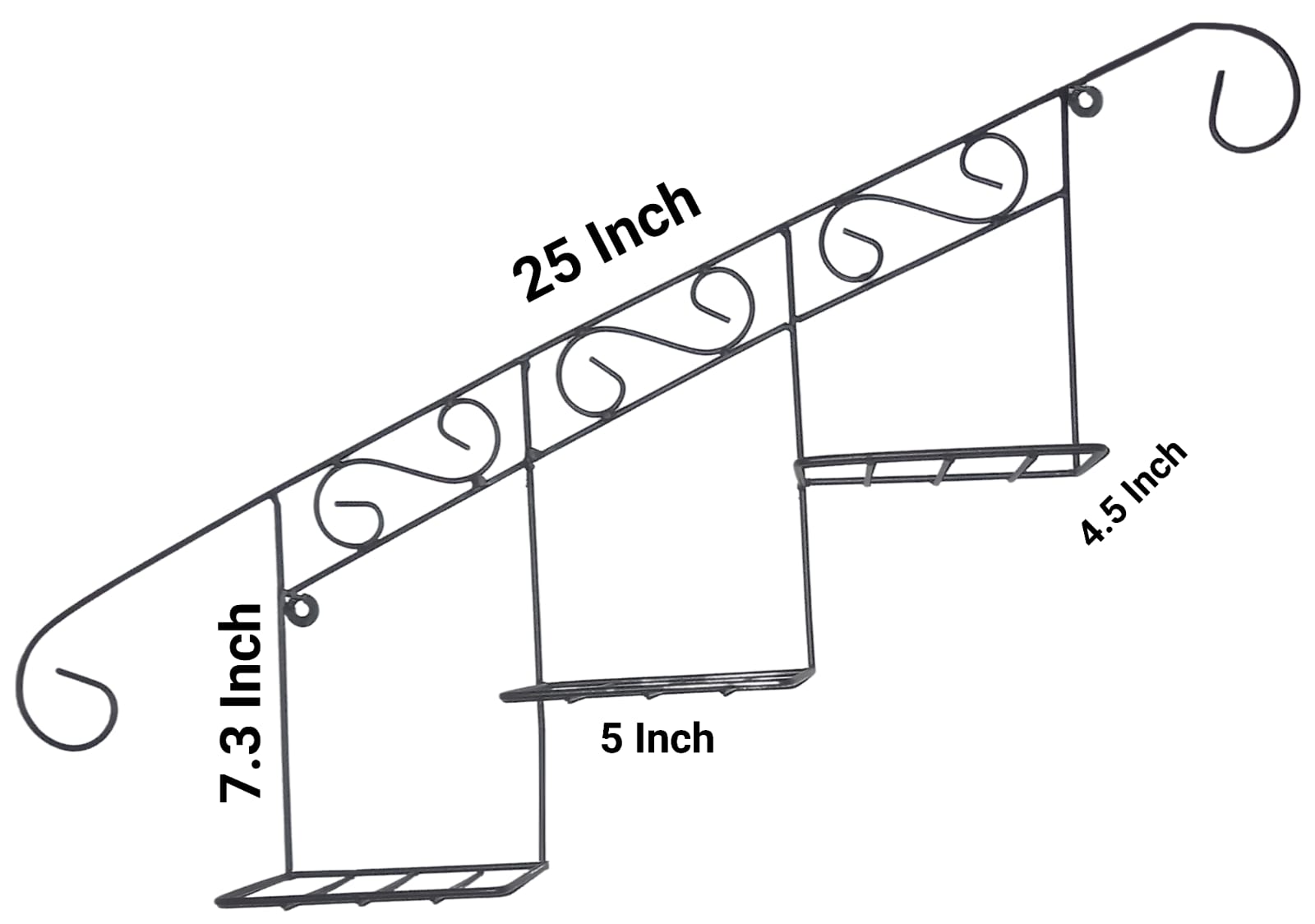 Wall Mounted Staircase Floral Display Flower Storage Rack Wall Basket  Plants Stand for Home Garden Decor | Daraz.pk