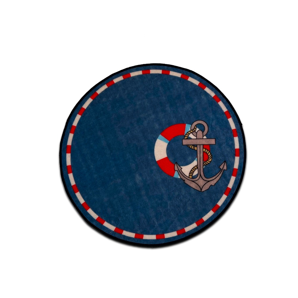 Sajalo Anchor Rug 90x90 cm - Educational Pattern, Nylon