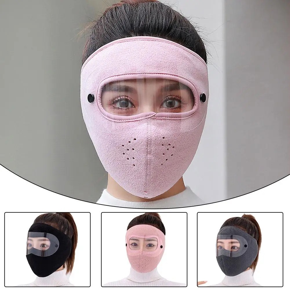 Adjustable Unisex Cycling Face Mask with Detachable Anti-Fog Goggles and Windproof Hood for Outdoor Sports