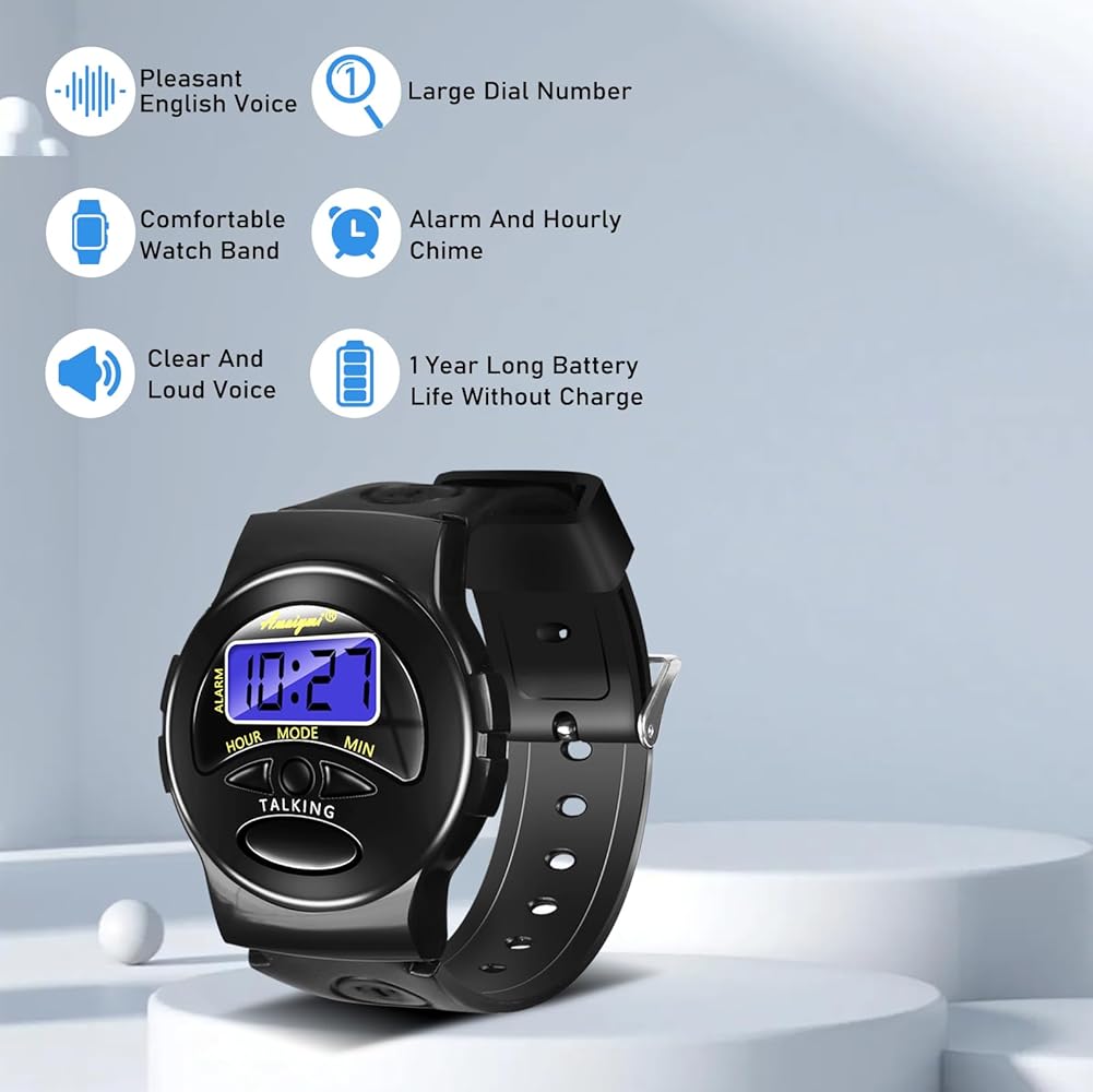 Talking watch speaker clear and Loud time large Dial namber blind watch
