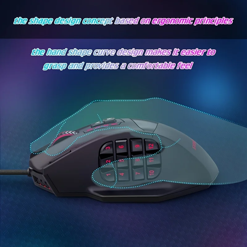 E-YOOSO X-39 Pro Wired RGB Gaming Mouse with 16400 DPI with 19 Programmable Buttons and Extra Fire Button 16 4b26eec8087381b1a6ddb34a54064bec