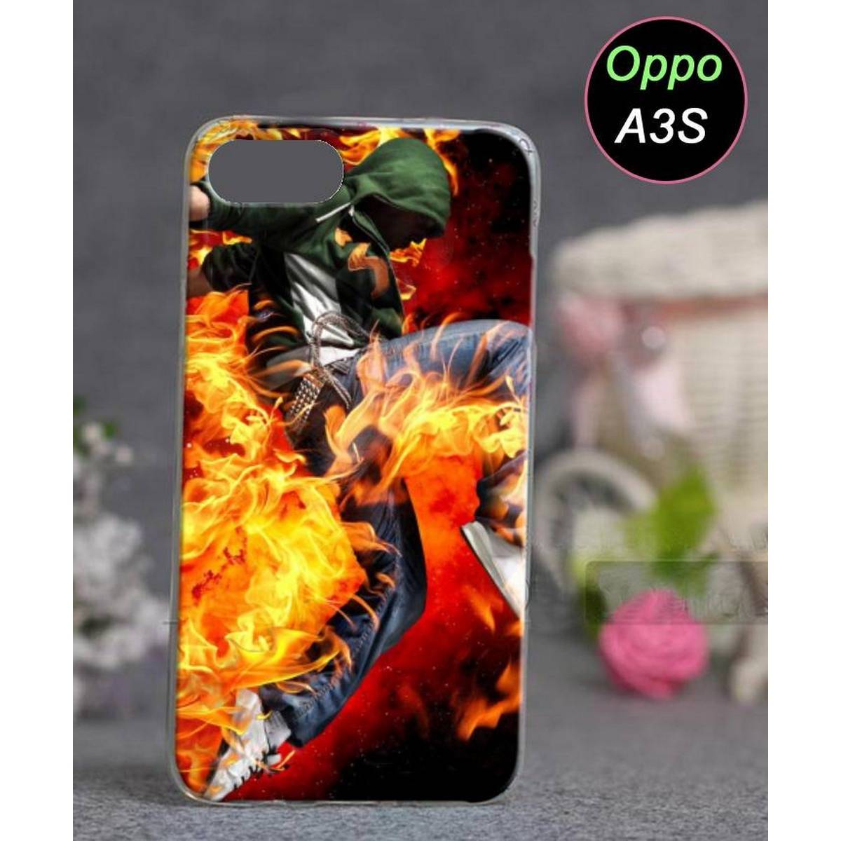 Oppo A3S Cover Case Fire Cover