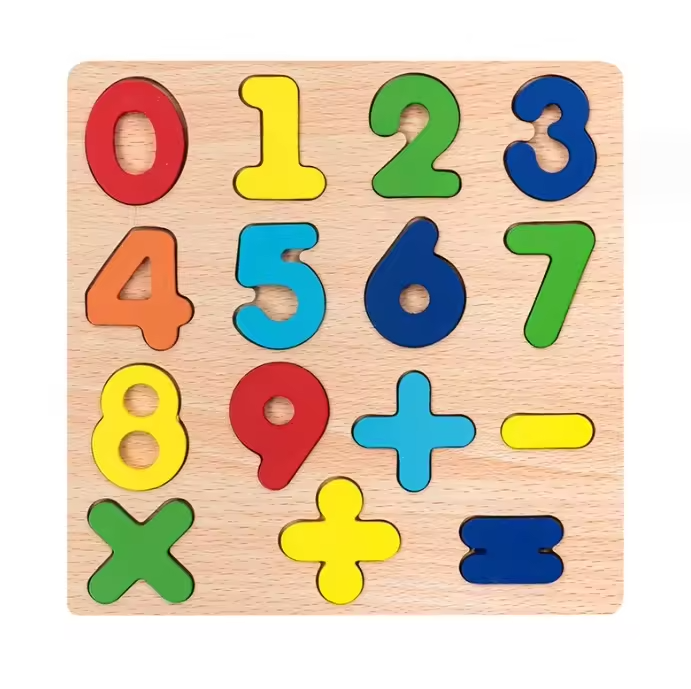 Colorful Wooden Alphabet Puzzle Board, Educational Letters and Numbers Matching Game, Kids Wooden Learning Toy and Early Education Board.