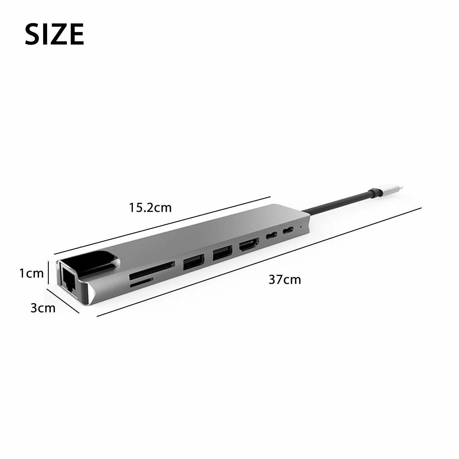 8 in 1 Multi-Port Type C to USB C 4K HDMI Adapter USB 3.0