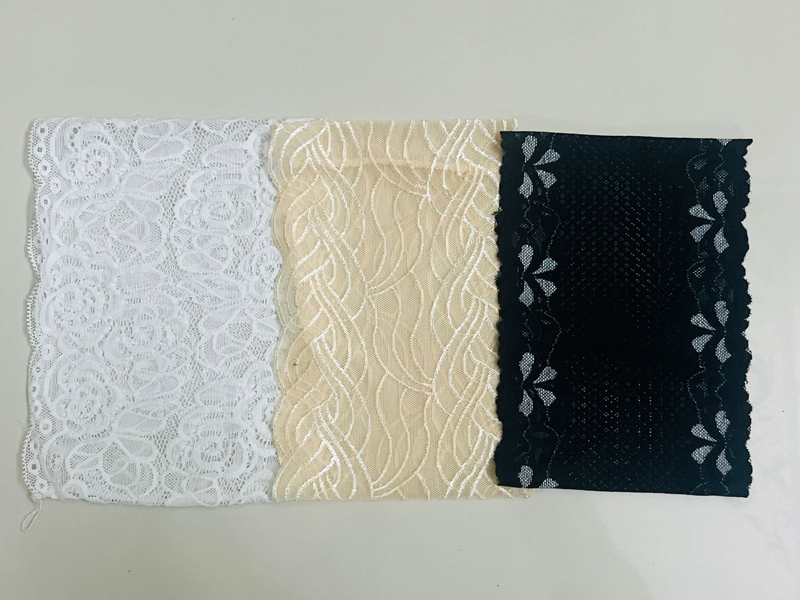 Pack Of 3 Black White Skin Lace Bands Net Cap For Girls Hijab Caps Stylish Soft & Comfortable Fabric