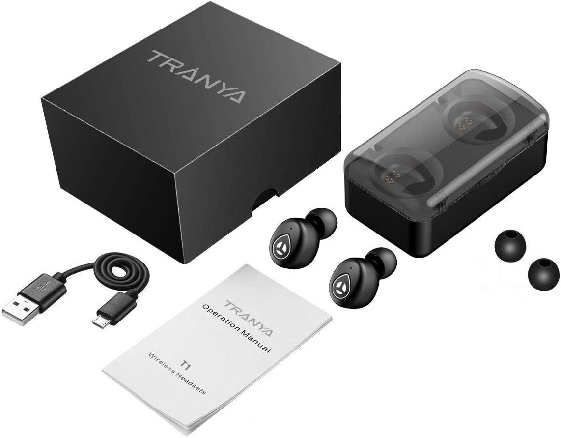 Tranya Bluetooth Deep Bass True Wireless Headphones, Sports
