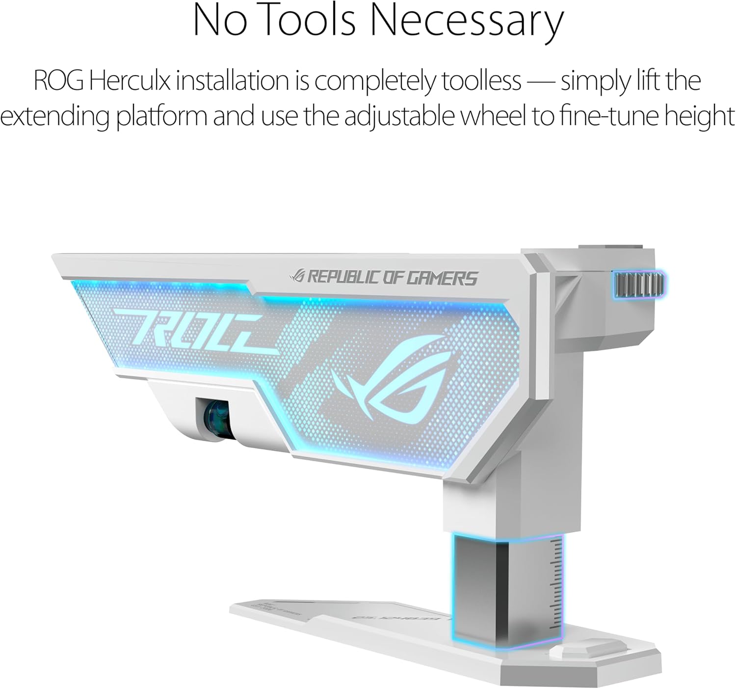 ASUS ROG Herculx White Graphics Card Holder securely fortifies even the most powerful cards, plus offers an easy-to-use design and extensive compatibility (XH01) 16 4b5750df85e4a7cd56fe2a19fbc728b0