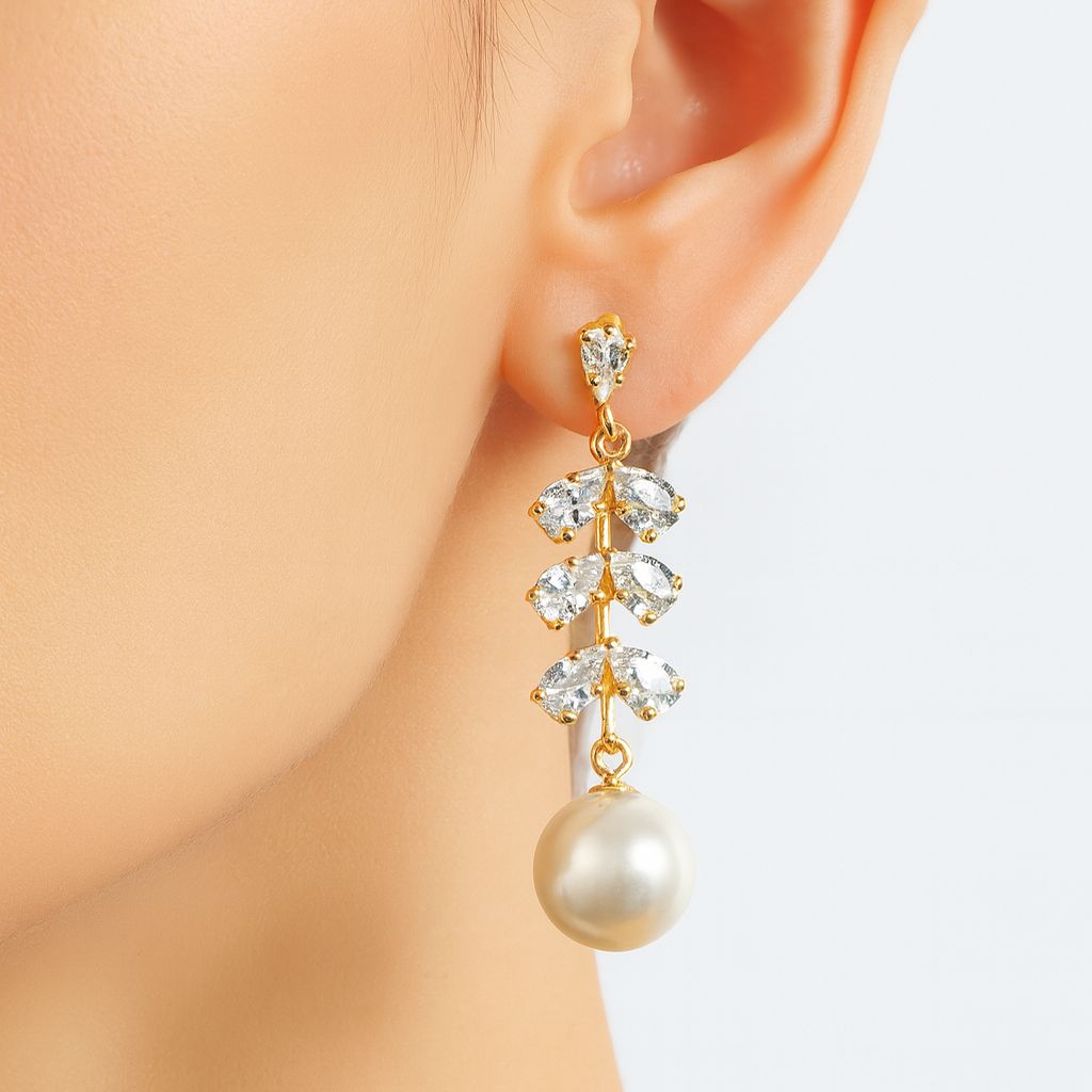 Long Pearl Drop Earrings for Women - New Trendy Fairy Samulated Pearl Drop Earrings for Girls and Women - Drop Earrings