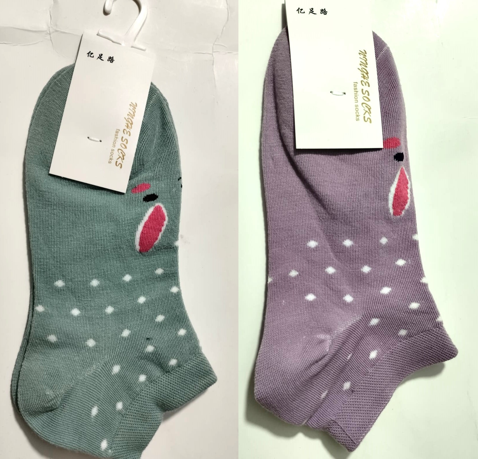 Pack Of 2 Pairs Women Ankle Socks Creative Printing Socks For Girls Multi Design Socks Low Cut Ankle Socks Random Colors