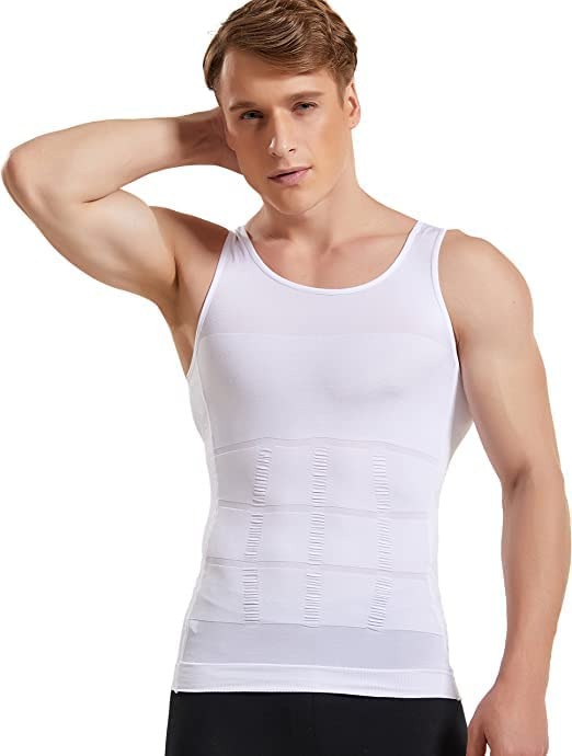Men Body Shaper Slimming Vest – Hot Slim Fitness Compression Shirt for Belly Fat, Waist Slim & Chest Shape