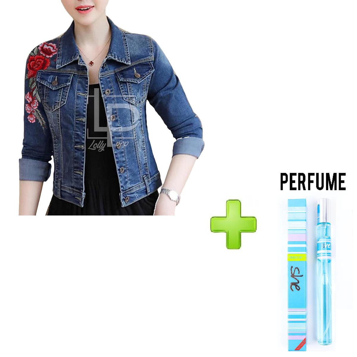 Lollypop Denim Jacket For Women with Fancy Perfume Best Gift