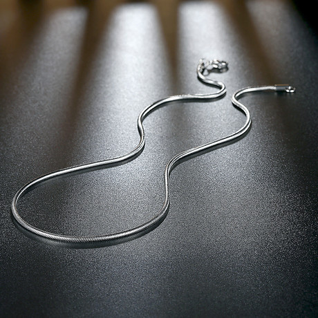 Stainless Steel Silver Snake Chain Necklace 2mm Thin For Men and Women