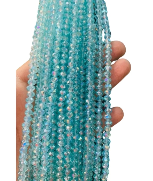 6mm Crystal Beads (80+ Pieces) for DIY Jewelry Making & Clothing Designs – High-Quality AB Crystal Beads | Yarn Vista