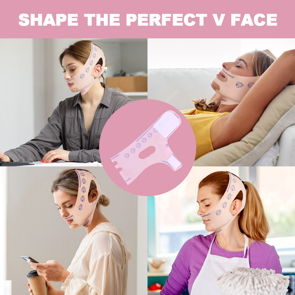 Face Lifting Belt for Women & Girls | V Shape Jawline Slimming Strap | Double Chin Reducer | Anti-Sagging Face Lift Mask | Chin Tightening Band | Facial Slimming & Skin Firming Beauty