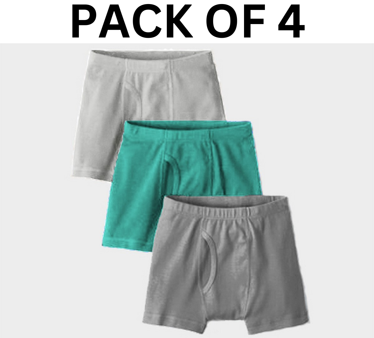 3-4 Pack Men Plus Size Cotton Underwear Loose Mid-rise Boxer Briefs Breathable Comfort Panties Soft Skin-friendly Shorts