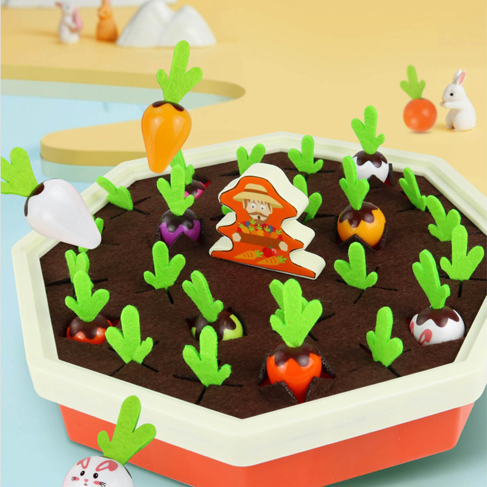 Loveseason Pull Radish Game Safe Boys Girls Early Learning Pull Radish Toy