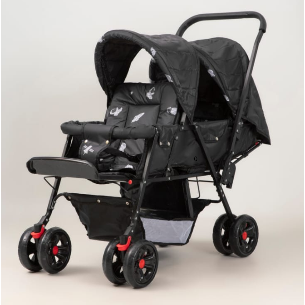 Twin Double Seat 8 Big Tyres Alloy Foldable Baby Stroller Pram