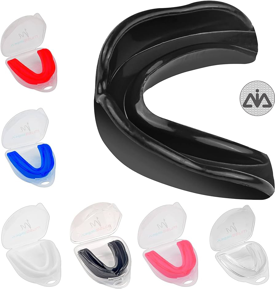 Gum Shield Boxing Mouth Guard Teeth Protector MMA Sports Mouthpiece, Shock Absorbing Mouth Protection, Custom Fit For Adults & Kids - Multicolor