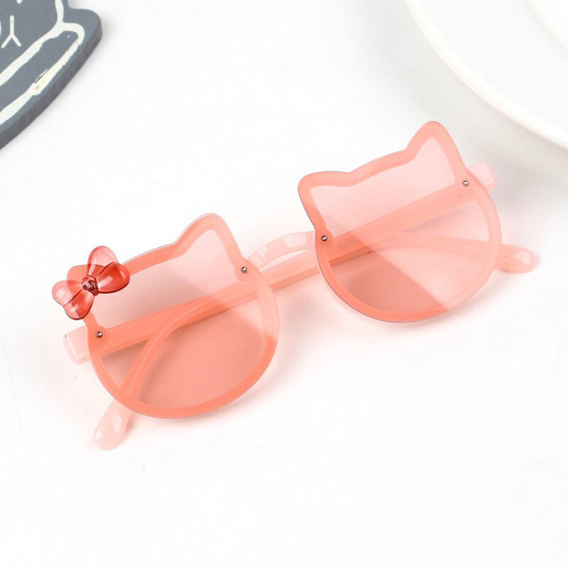 Children Sunglasses Bow Kitty Shape Kids Fashion Glasses Eye Protection