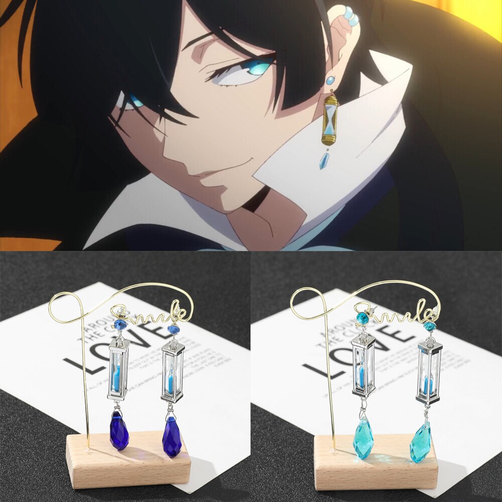 Anime The Case Study of Vanitas Earrings No Karte Blue Hourglass